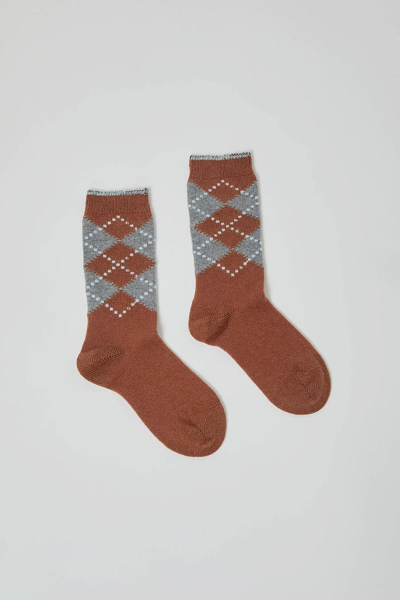 Maria La Rosa Britain Socks in Tobacco