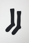 Maria La Rosa College Wool Ribbed Socks in Charcoal