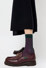 Maria La Rosa Contrast Stripe Viscose Socks in Grey with Fuchsia