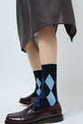 Maria La Rosa Cotton Argyle Socks in Blue