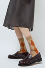 Maria La Rosa Cotton Argyle Socks in Mocha