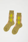 Maria La Rosa Cotton Argyle Socks in Salvia