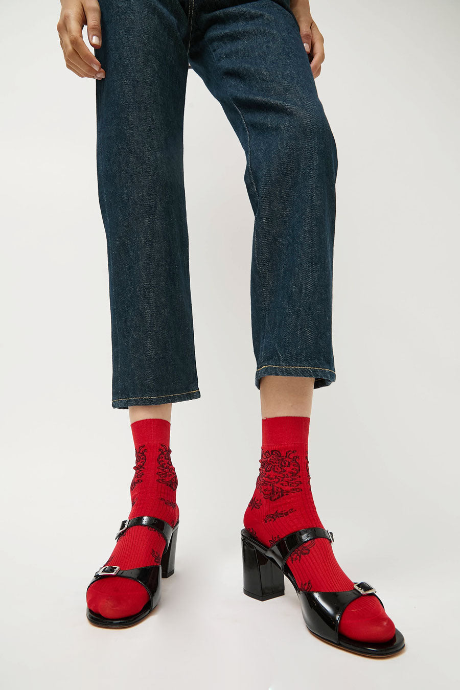 Maria La Rosa Fortaleza Socks in Red