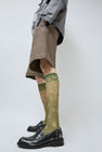 Maria La Rosa Knee High Bandana Socks in Green