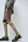 Maria La Rosa Knee High Bandana Socks in Green