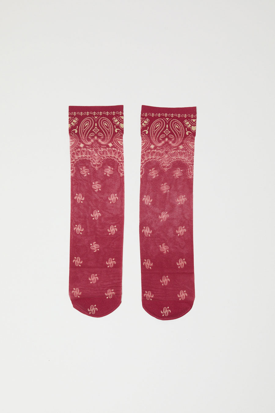 Maria La Rosa Knee High Bandana Socks in Red