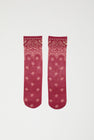 Maria La Rosa Knee High Bandana Socks in Red