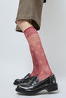 Maria La Rosa Knee High Bandana Socks in Red