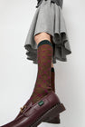 Maria La Rosa Knee High Clover Patterned Socks in Cipresso