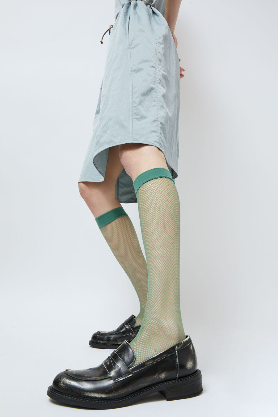 Maria La Rosa Net Ankle Socks in Jade