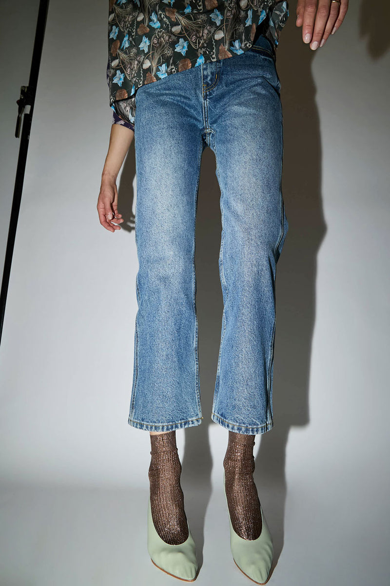 Maria La Rosa One Ribbed Laminated Socks in Brown