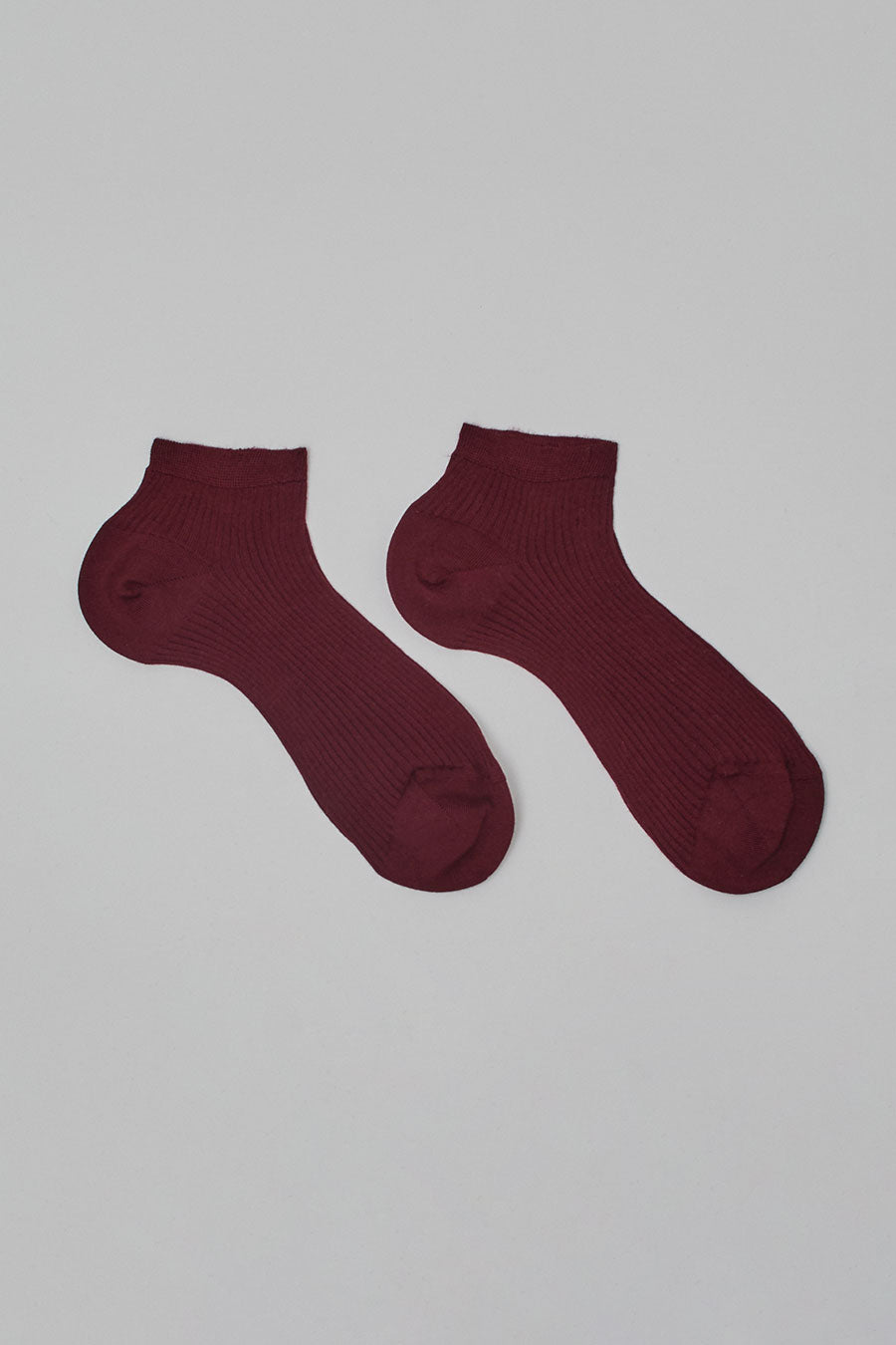 Maria La Rosa Organic Cotton Low Ankle Socks in Bordo