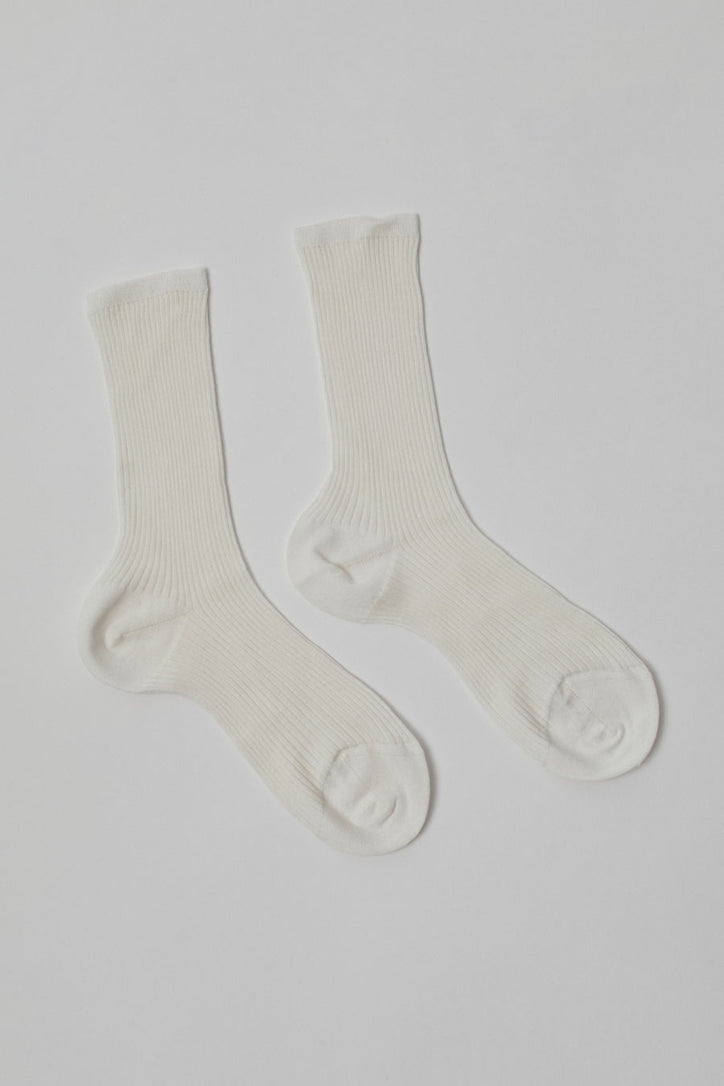 Maria La Rosa Organic Cotton Socks in Cream