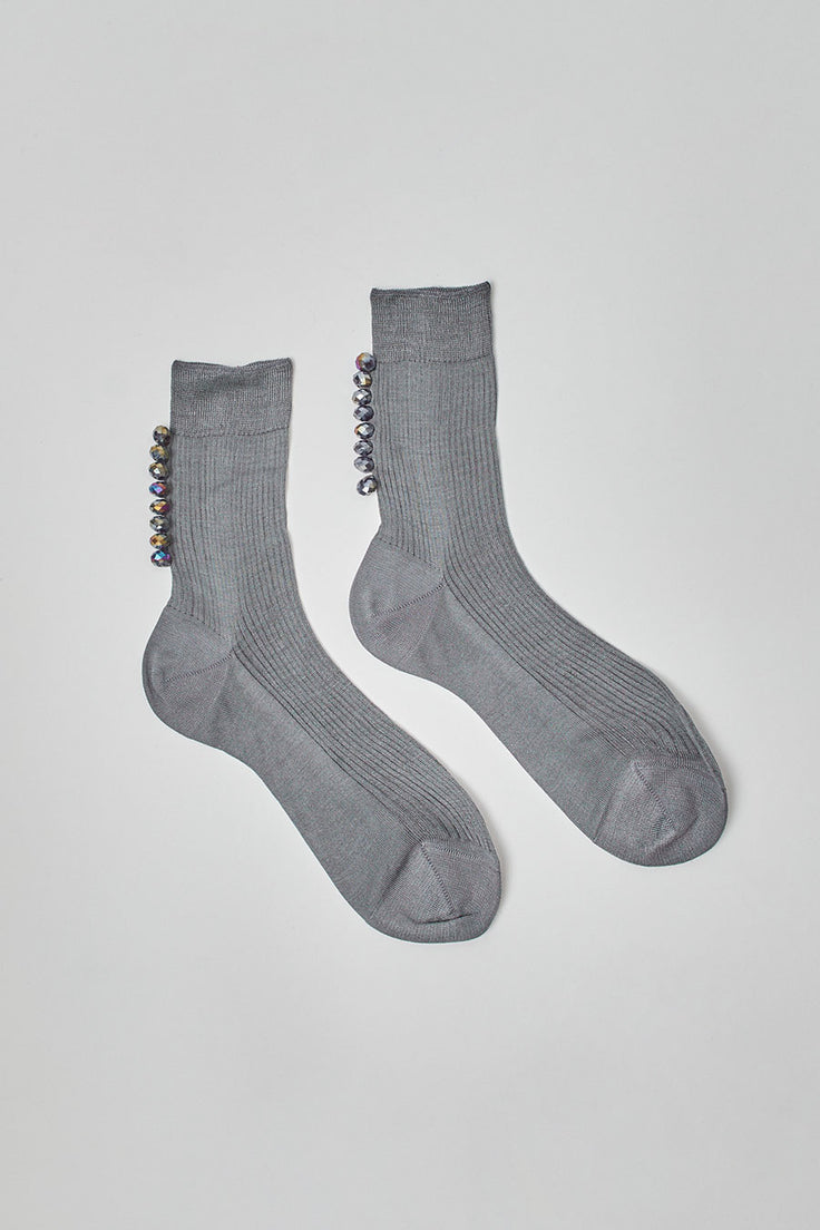 Maria La Rosa Oysters Socks in Argento