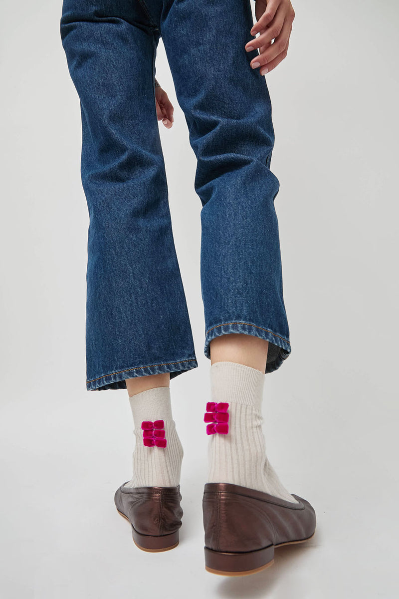 Maria La Rosa Poetry Socks in Ghiaccio