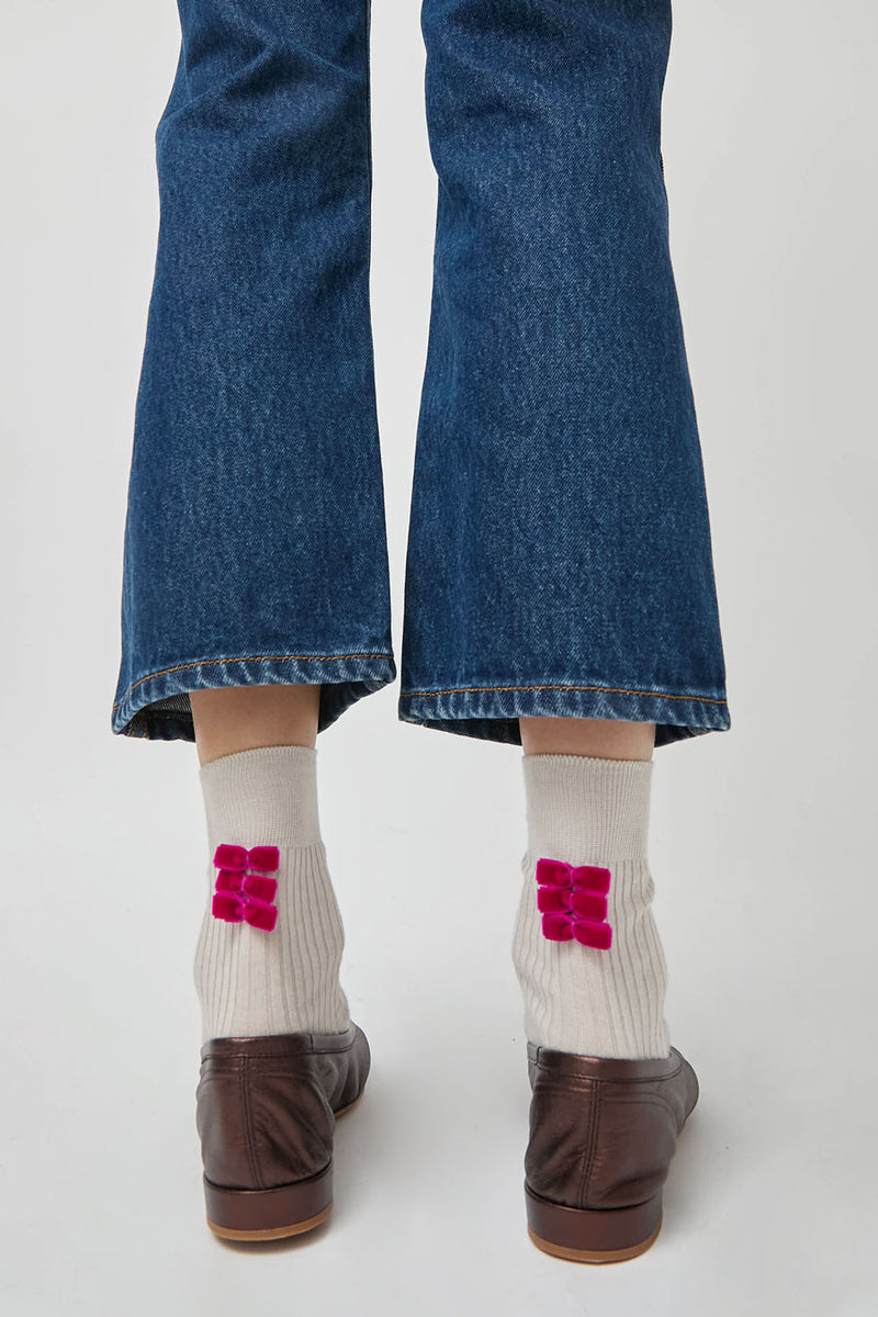 Maria La Rosa Poetry Socks in Ghiaccio