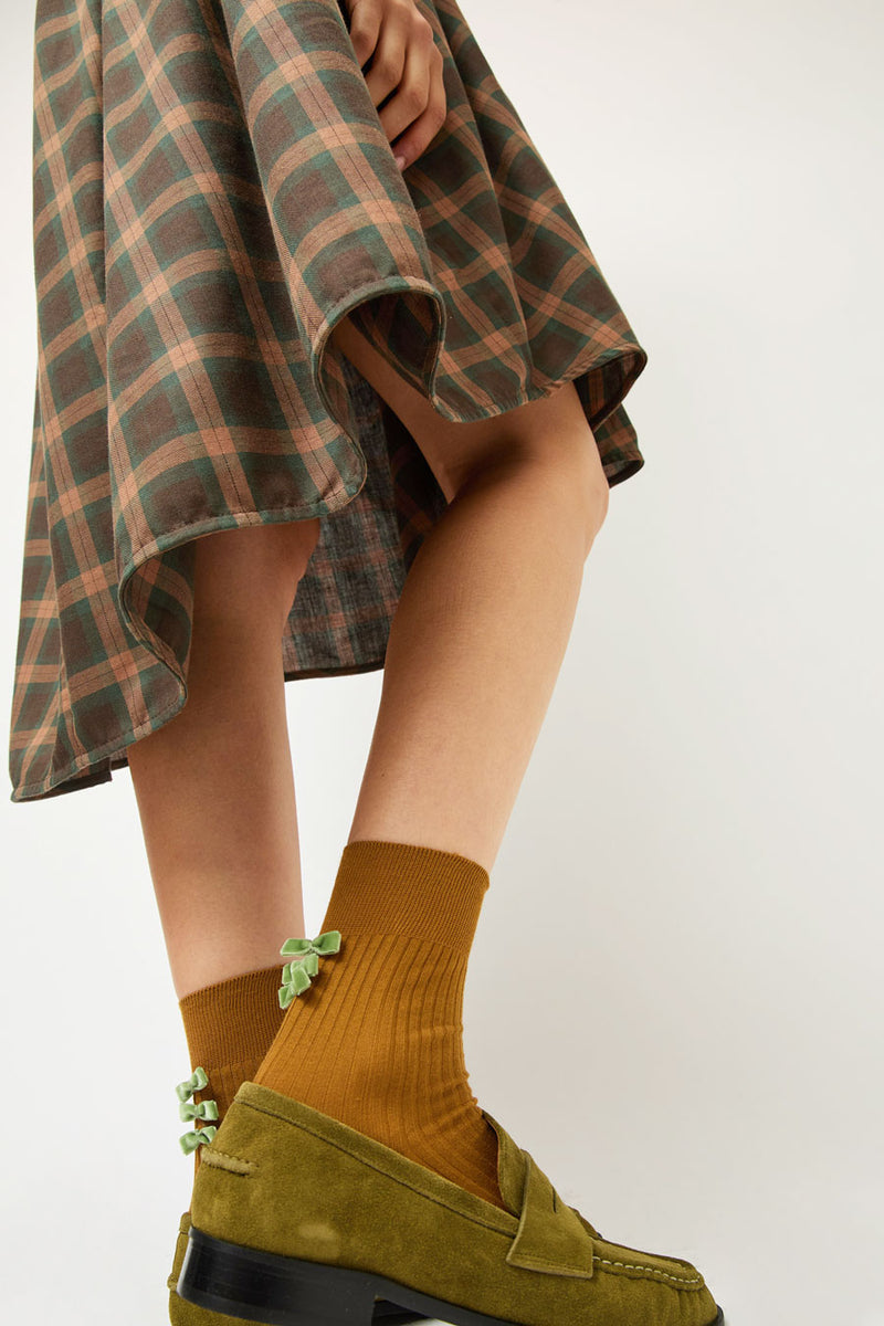 Maria La Rosa Poetry Socks in Ochre