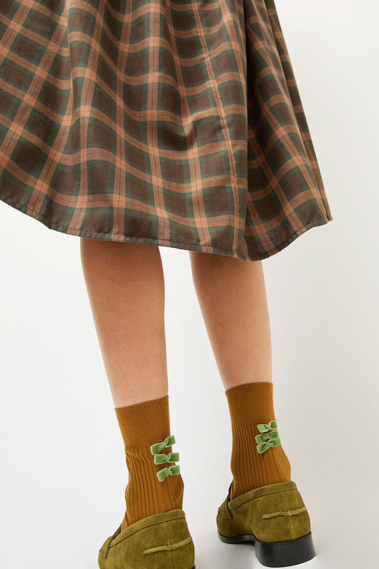 Maria La Rosa Poetry Socks in Ochre
