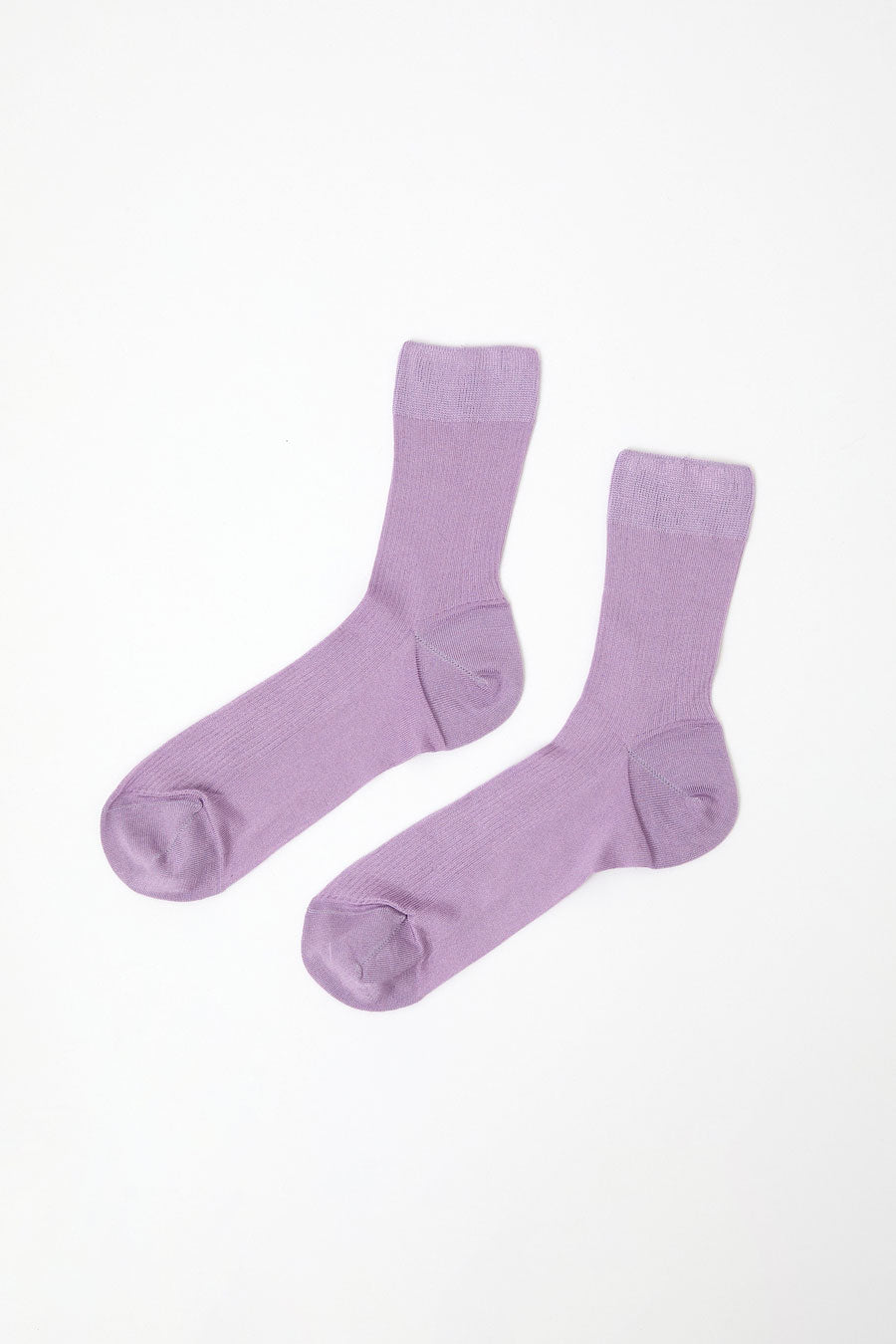 Maria La Rosa Ribbed Ankle Socks in Lilla