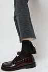 Maria La Rosa Ribbed Ankle Socks in Nero