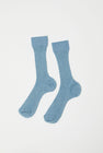 Maria La Rosa Ribbed Lurex Socks in Light Blue