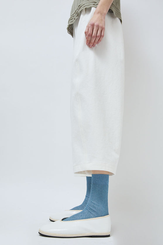 Maria La Rosa Ribbed Lurex Socks in Light Blue