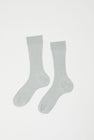 Maria La Rosa Ribbed Lurex Socks in Silver