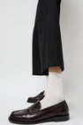 Maria La Rosa Ribbed Mid Calf Bio Cotton Socks in Off White