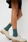 Maria La Rosa Ribbed Mid Calf Bio Cotton Socks in Rosemary