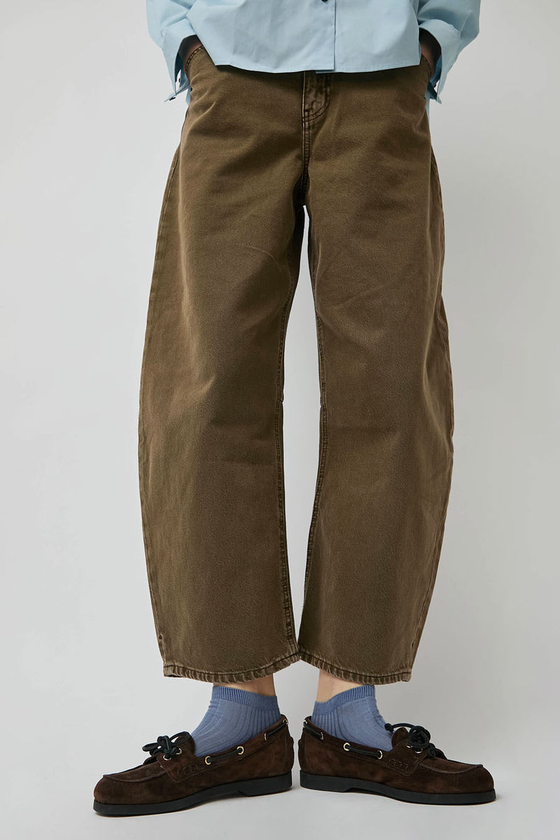 Maria La Rosa Ribbed Short Bio Cotton Socks  in Acciaio