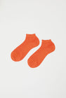 Maria La Rosa Ribbed Short Bio Cotton Socks in Clementine