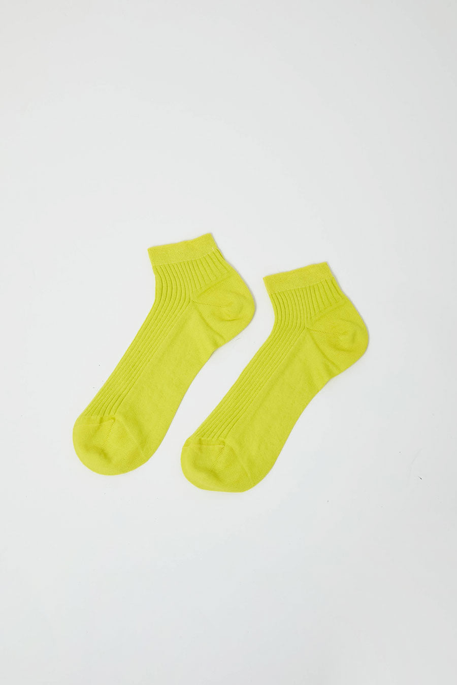 Maria La Rosa Ribbed Short Bio Cotton Socks in Lime