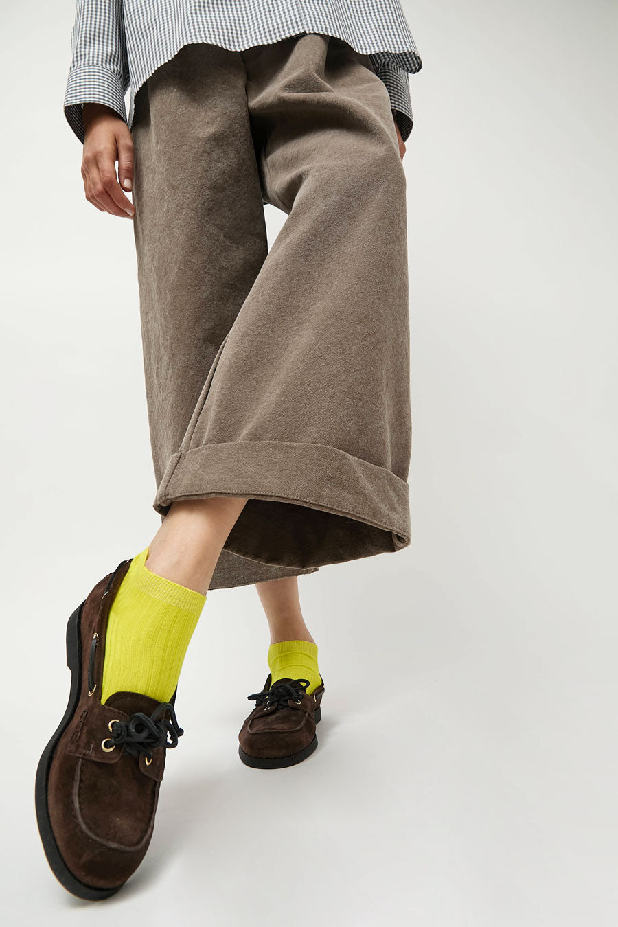 Maria La Rosa Ribbed Short Bio Cotton Socks in Lime