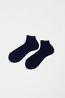 Maria La Rosa Ribbed Short Bio Cotton Socks in Navy