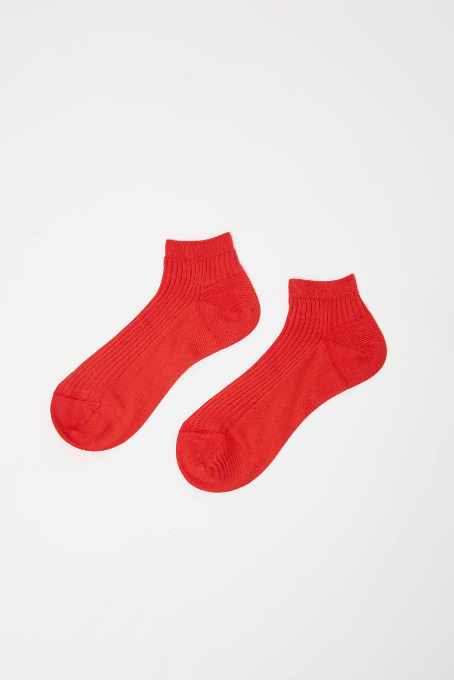 Maria La Rosa Ribbed Short Bio Cotton Socks in Rust