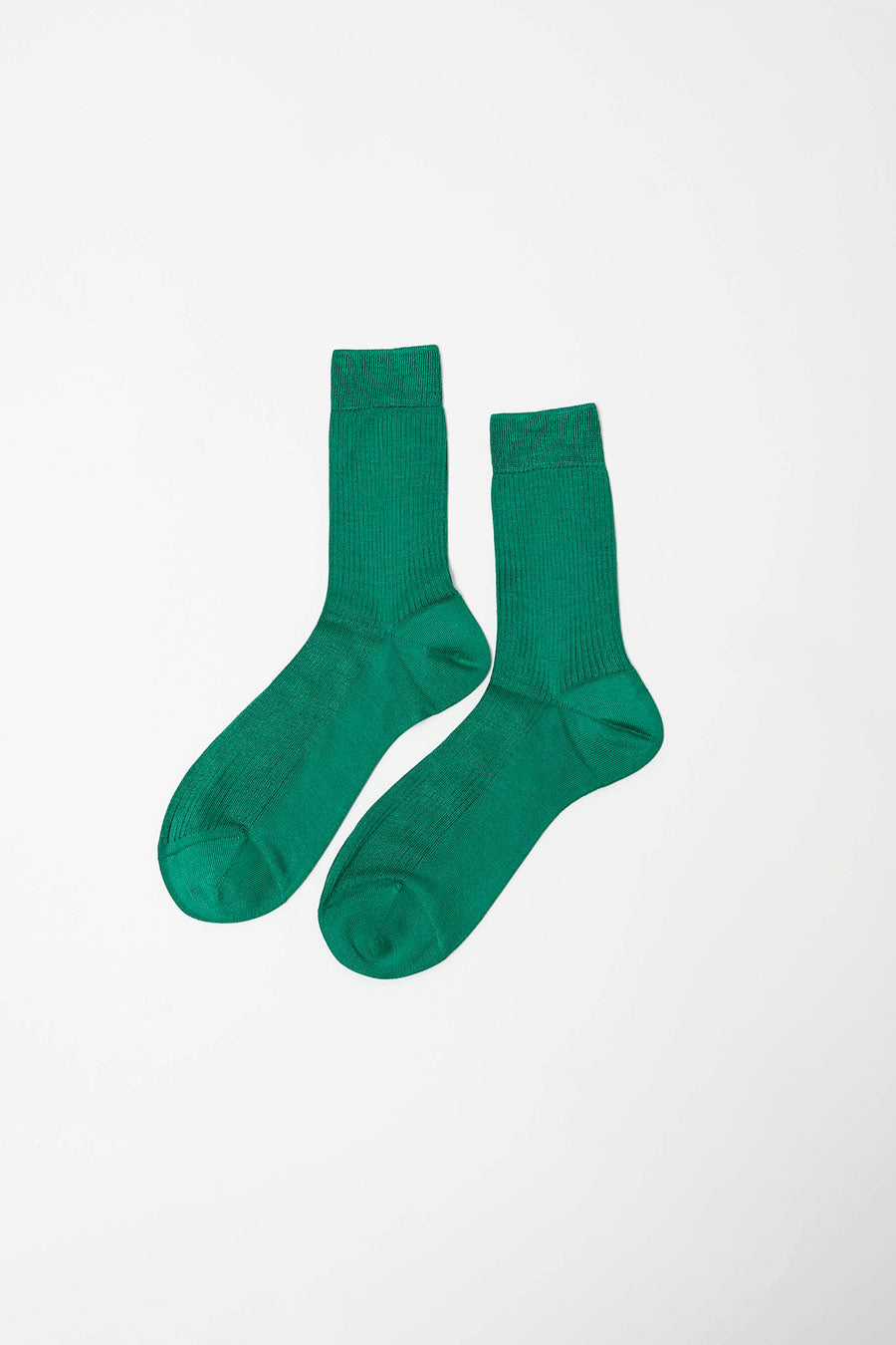 Maria La Rosa Silk Ribbed Ankle Socks in Banderia