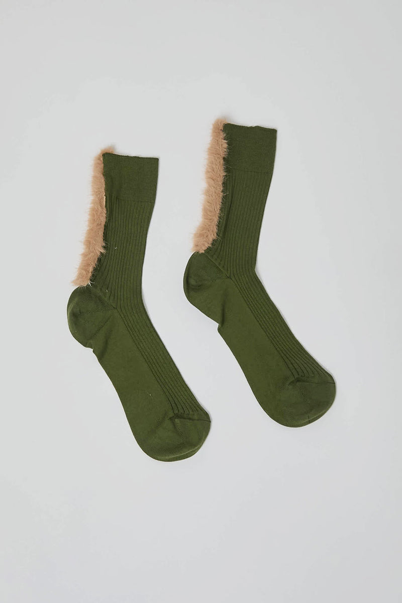 Maria La Rosa Saint Moritz Socks in Khaki