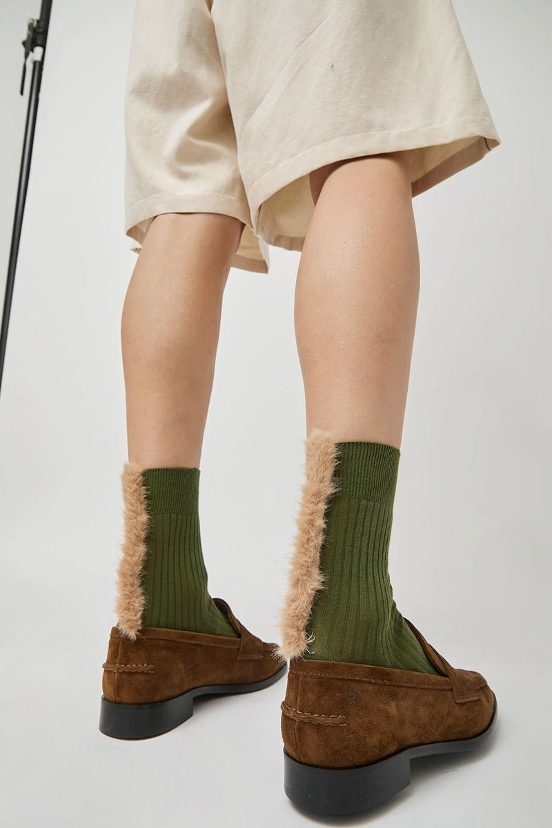 Maria La Rosa Saint Moritz Socks in Khaki
