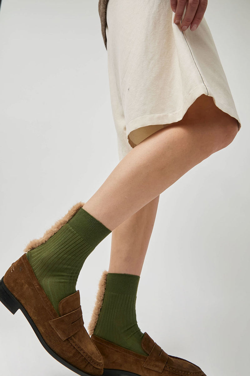 Maria La Rosa Saint Moritz Socks in Khaki