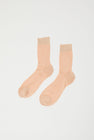 Maria La Rosa Silk Ribbed Ankle Socks in Miele