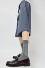 Maria La Rosa Stitch Stripe Socks in Grey