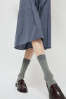 Maria La Rosa Stitch Stripe Socks in Grey