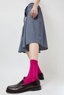 Maria La Rosa Stitch Stripe Socks in Magenta