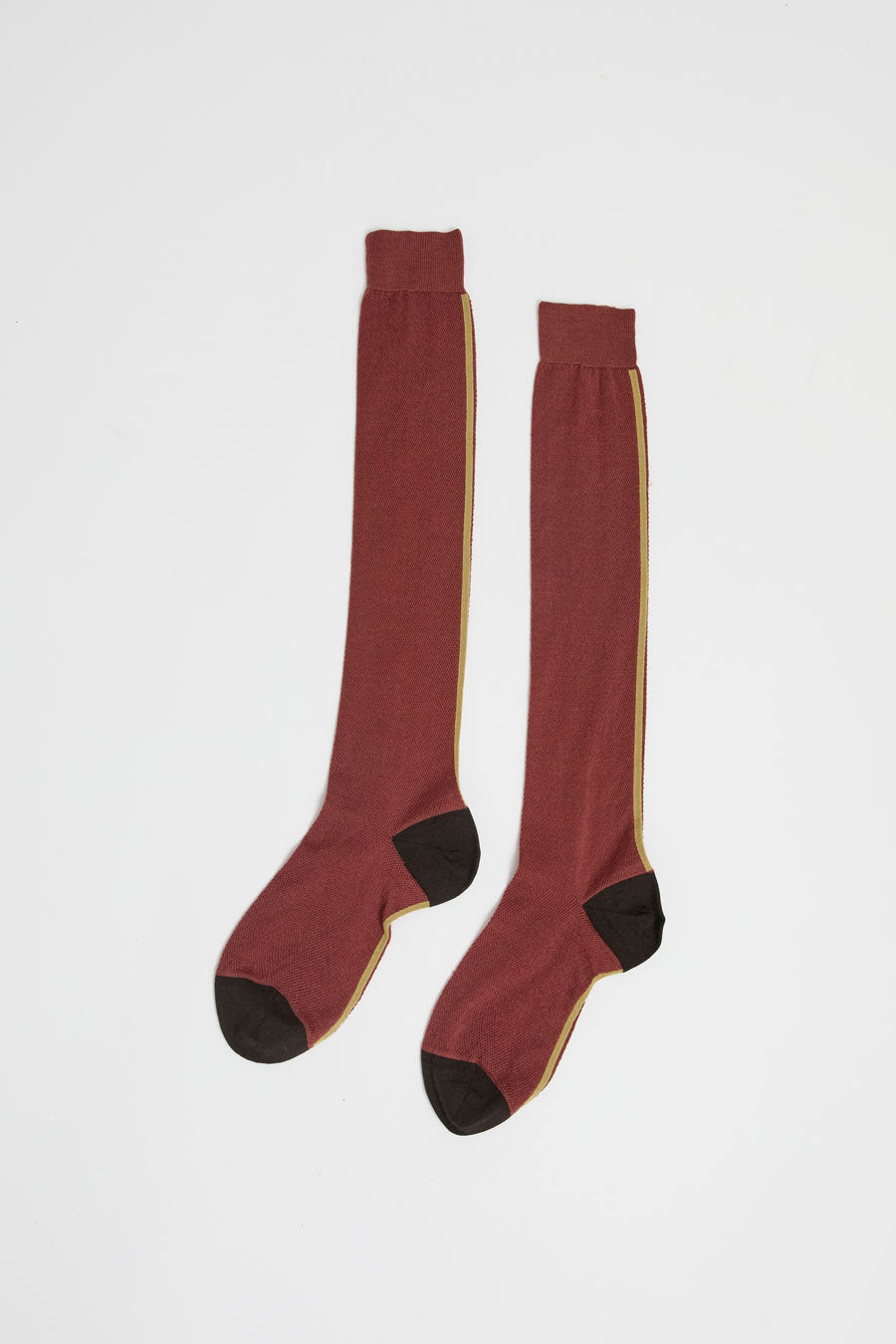 Maria La Rosa Tall Tricolor Socks in Cocco