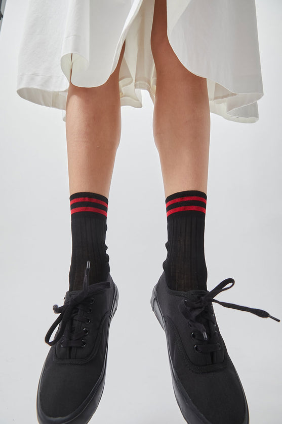 Maria La Rosa Tube Socks in Black