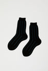 Maria La Rosa Twist Stripe Socks in Black