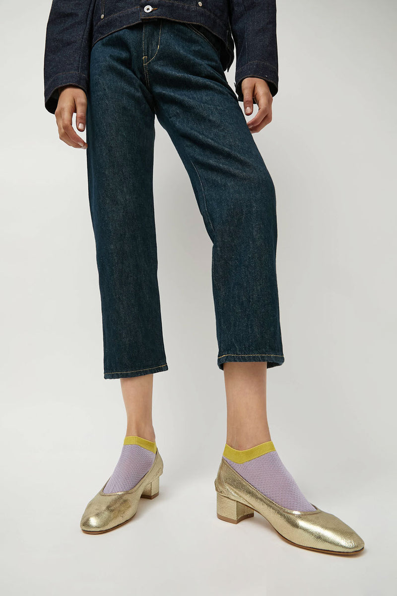 Maria La Rosa Two Tone Ankle Socks in Glicine