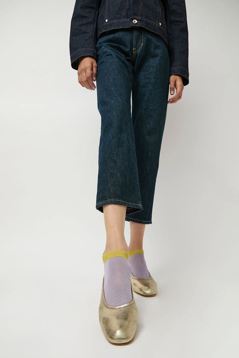 Maria La Rosa Two Tone Ankle Socks in Glicine