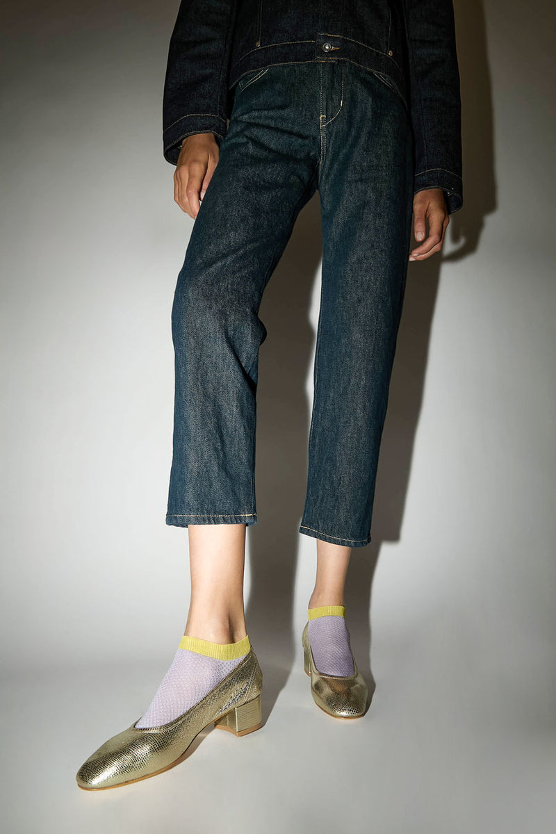 Maria La Rosa Two Tone Ankle Socks in Glicine