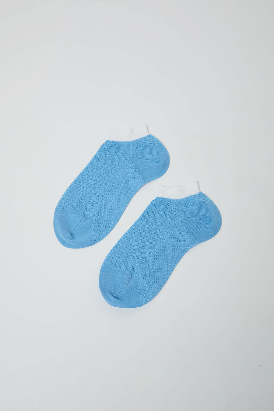 Maria La Rosa Two Tone Ankle Socks in Light Blue